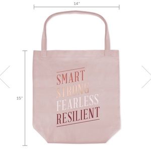 Smart Strong Fearless LINEN bag